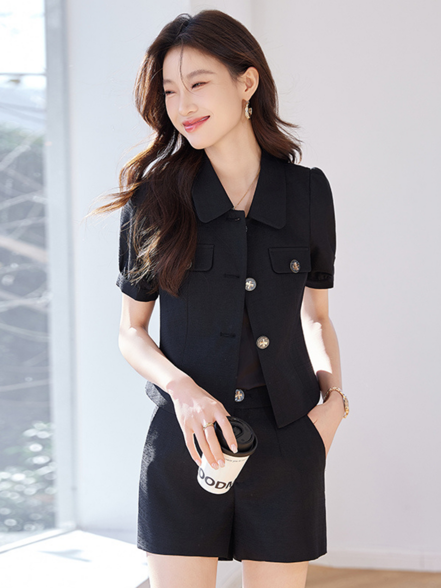 Traje formal set dos piezas blazer y short Anastasia