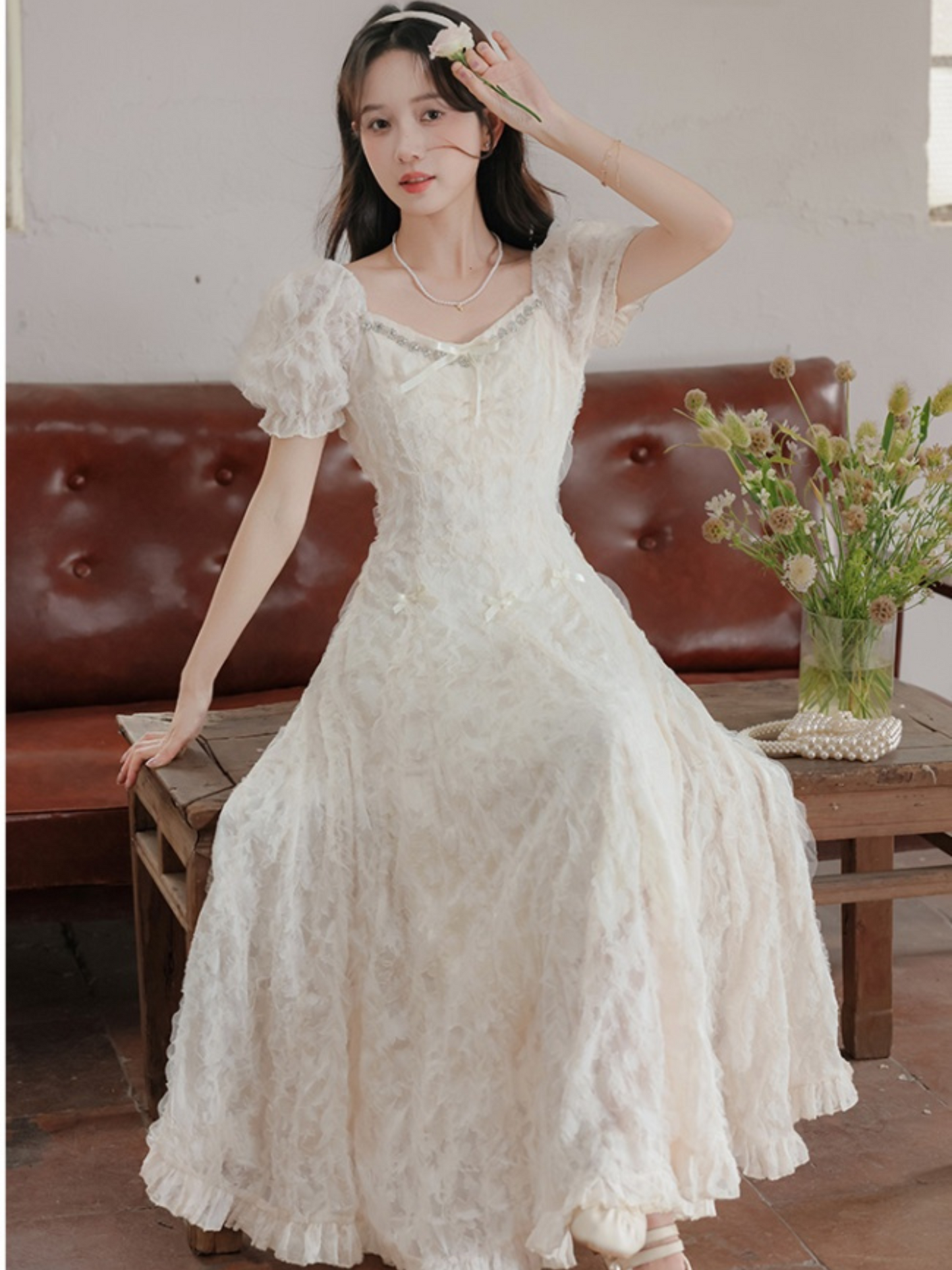 Vestido largo elegante romántico Vicky