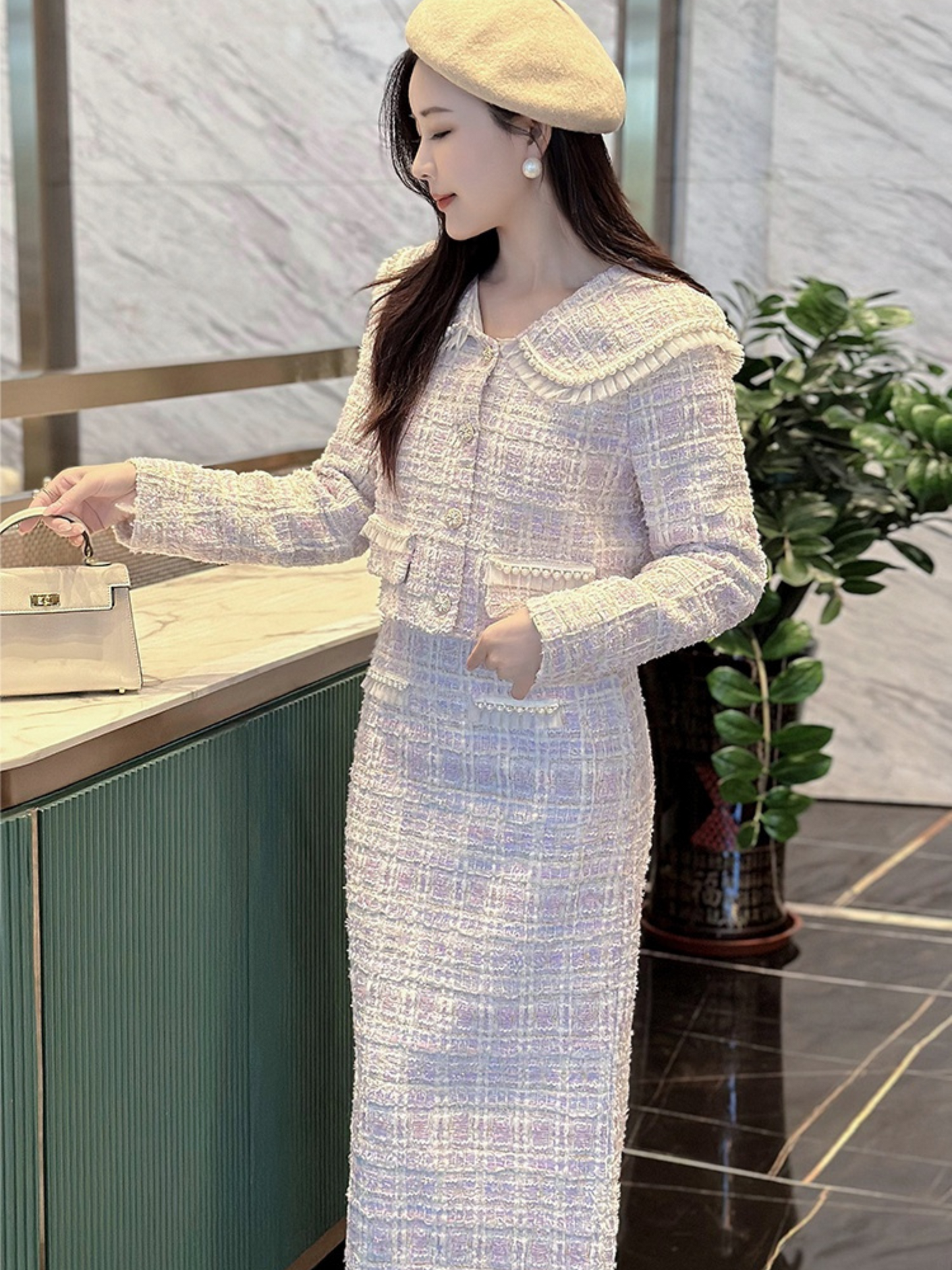 Set dos piezas blazer y falda classy lujoso Francis