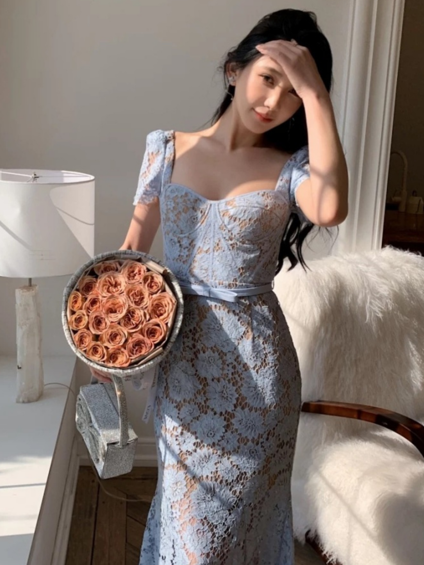 Vestido largo elegante estilo sirena Aila