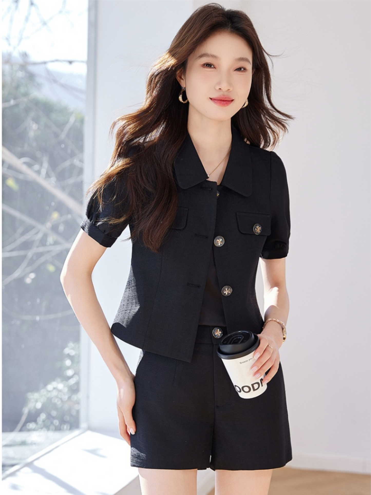 Traje formal set dos piezas blazer y short Anastasia