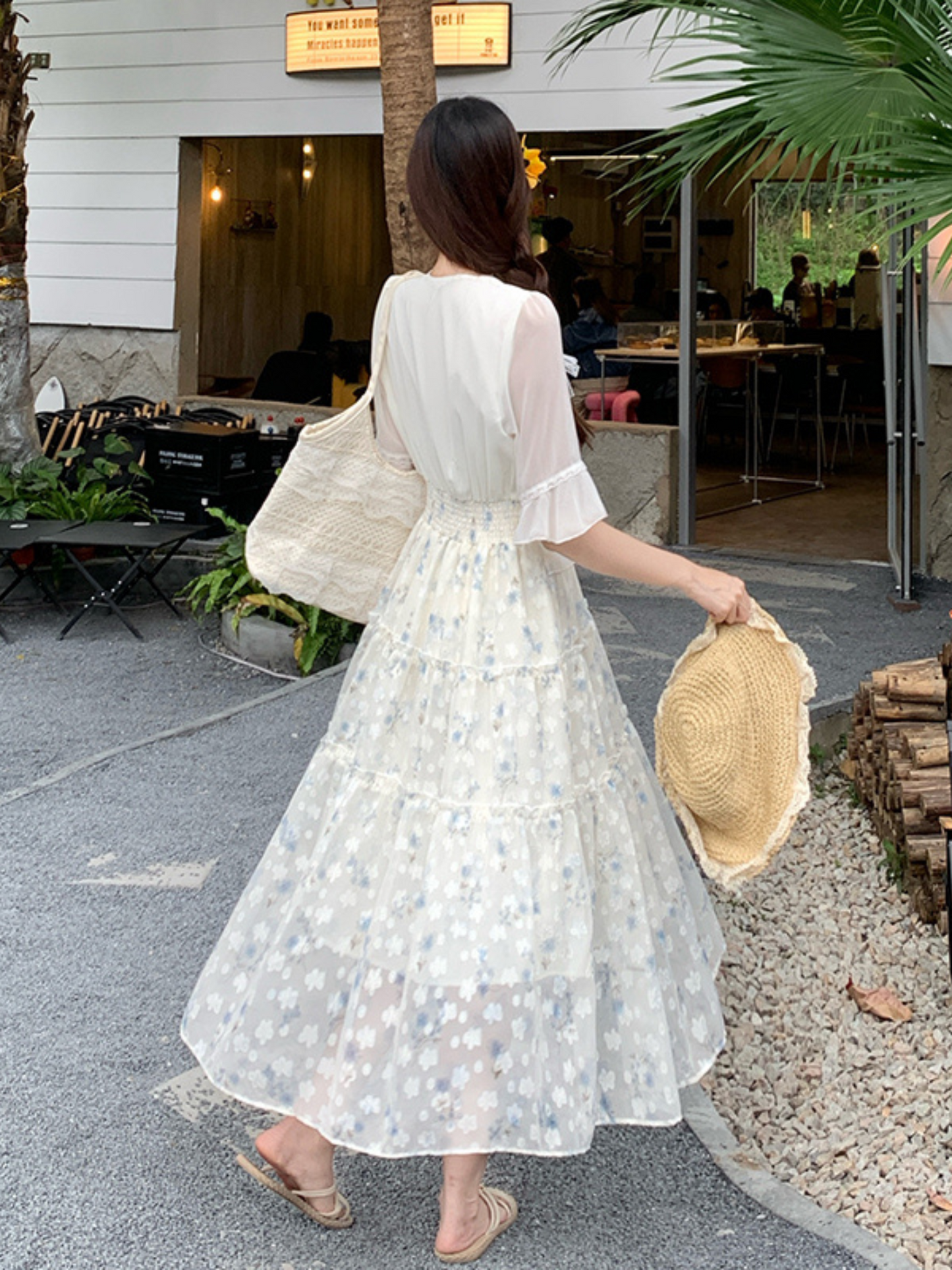 Vestido largo floral casual Ilena