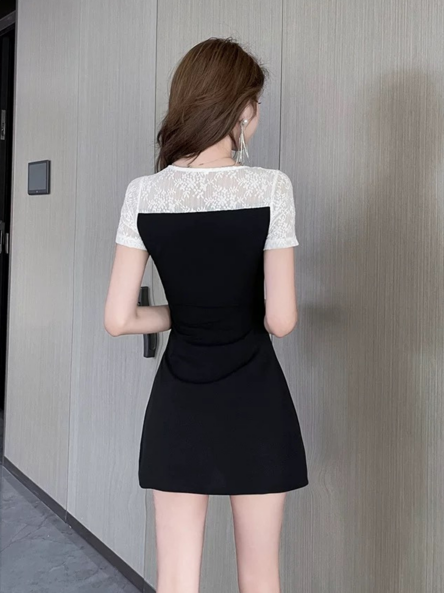Set dos piezas top y short elegante juvenil Lauren