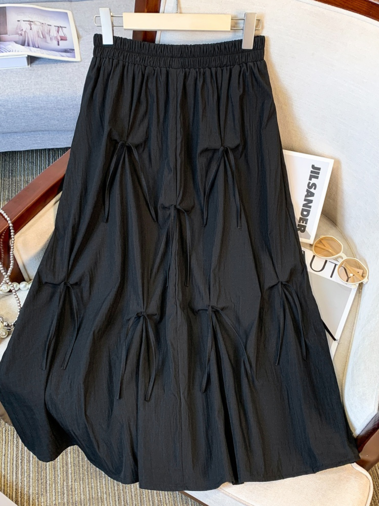 Falda larga con moños Middy
