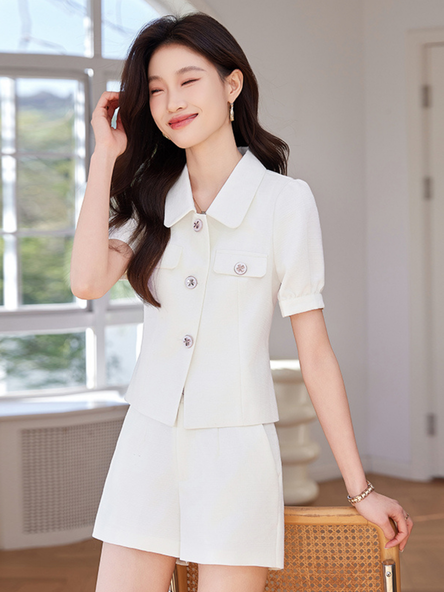 Traje formal set dos piezas blazer y short Anastasia