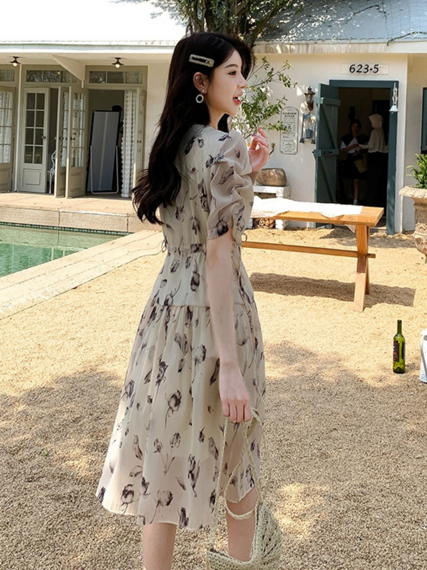 Vestido midi floral casual Brenda
