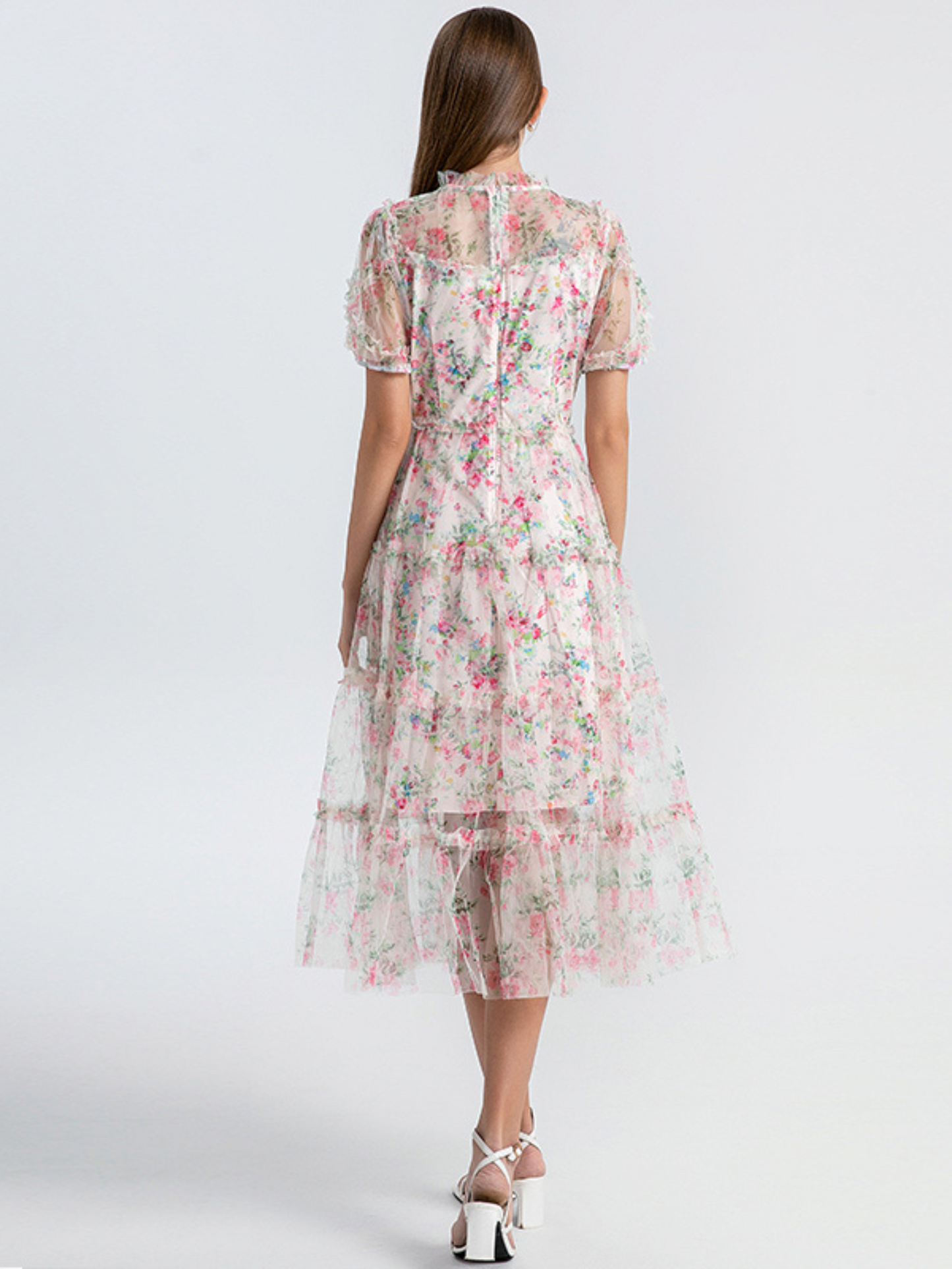 Vestido midi floral elegante classy Lyla