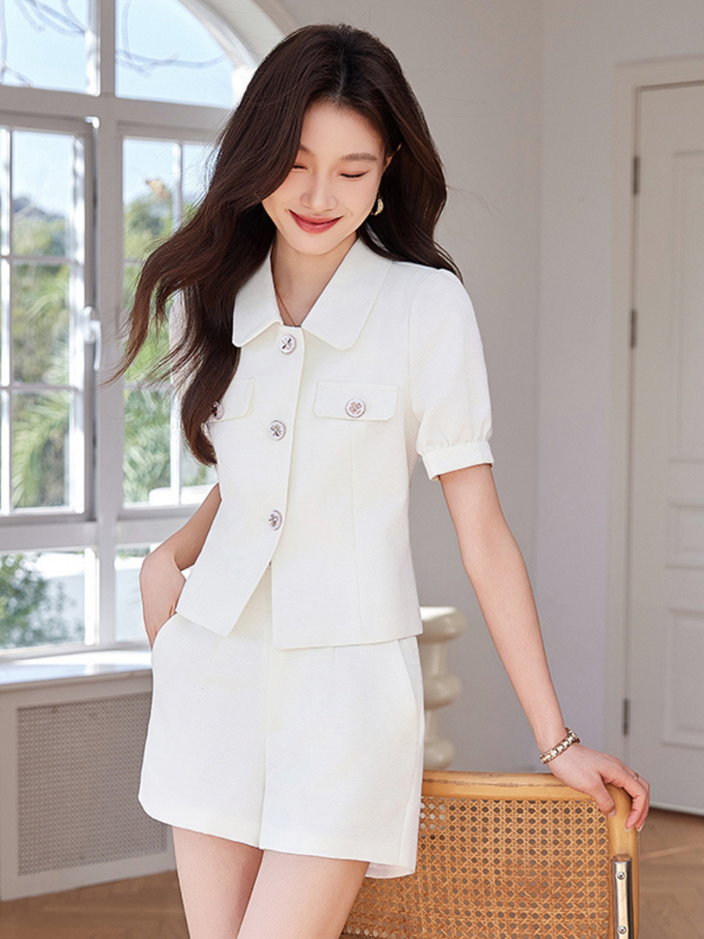 Traje formal set dos piezas blazer y short Anastasia