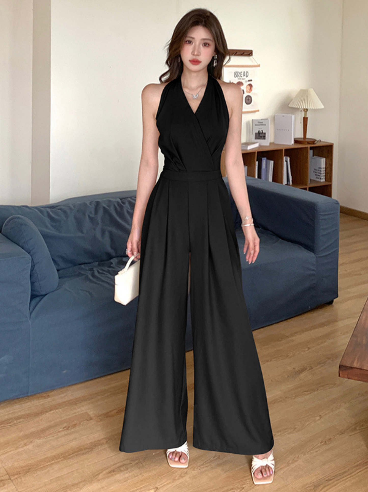 Jumpsuit elegante minimalista sin mangas Juliana