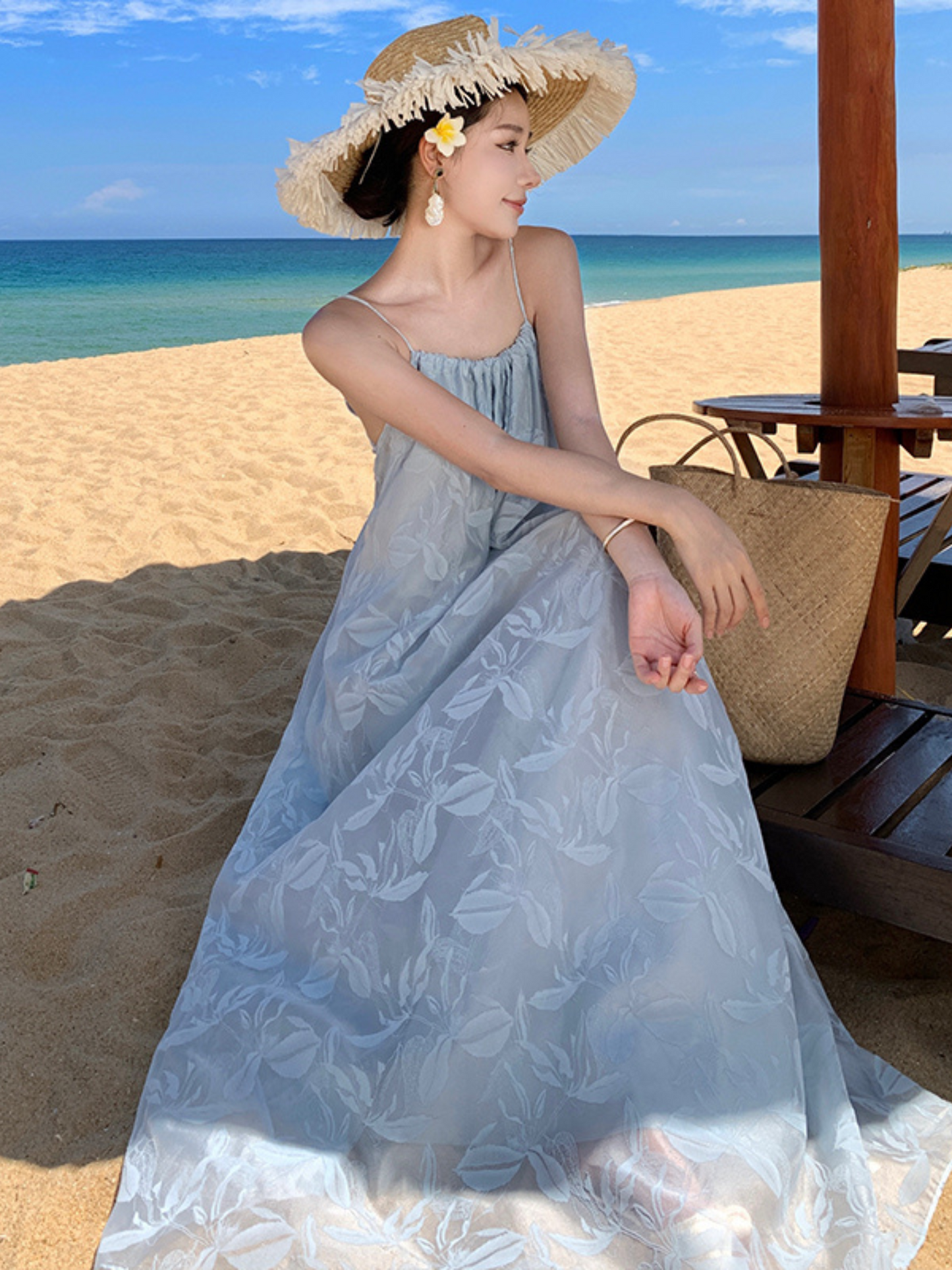 Vestido Maxi con tirantes para playa Vero