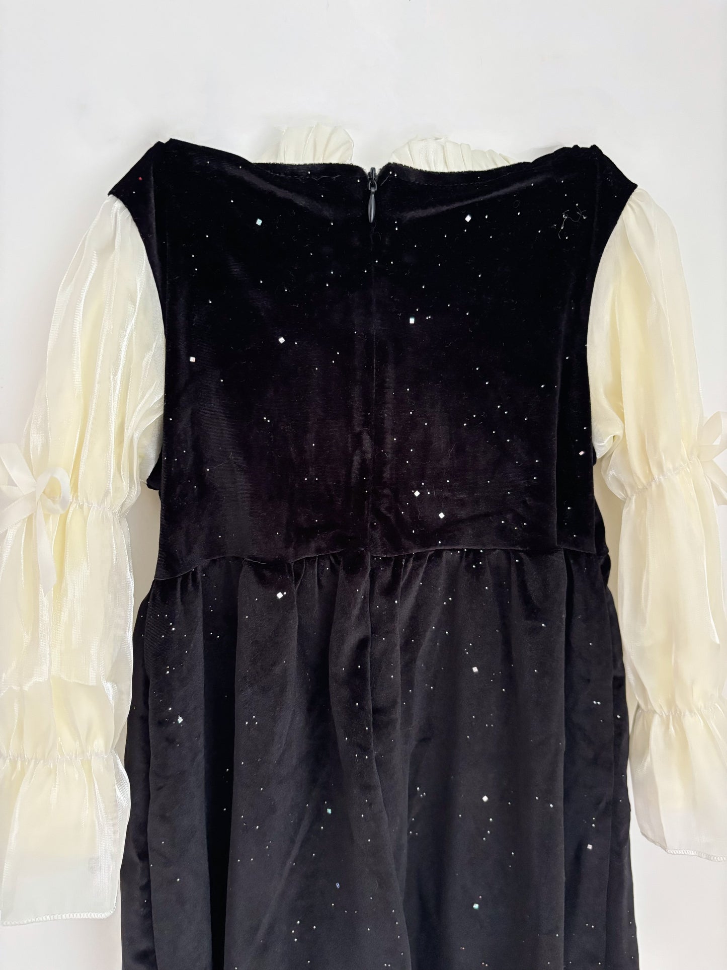 Vestido con moño elegante y forro afelpado de niña Ellie