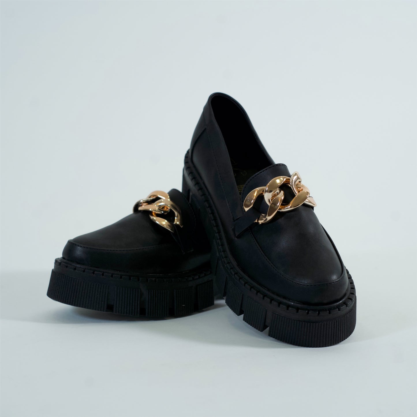 Mocasín con cadena negro Berlin