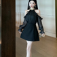 Vestido mini negro elegante de fiesta Aixa