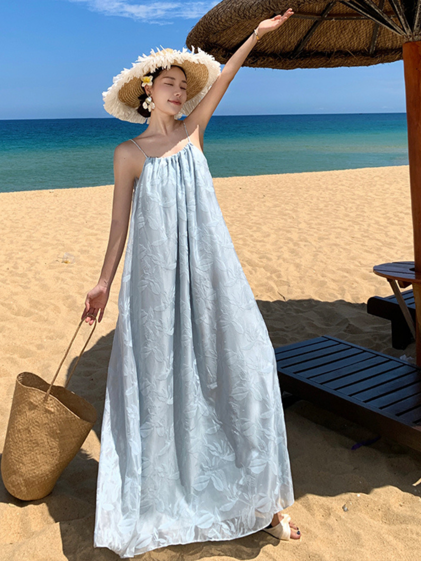 Vestido Maxi con tirantes para playa Vero