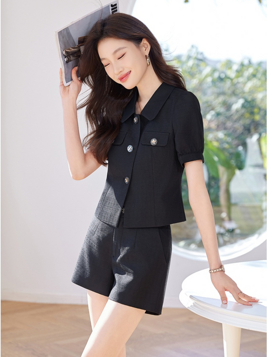 Traje formal set dos piezas blazer y short Anastasia