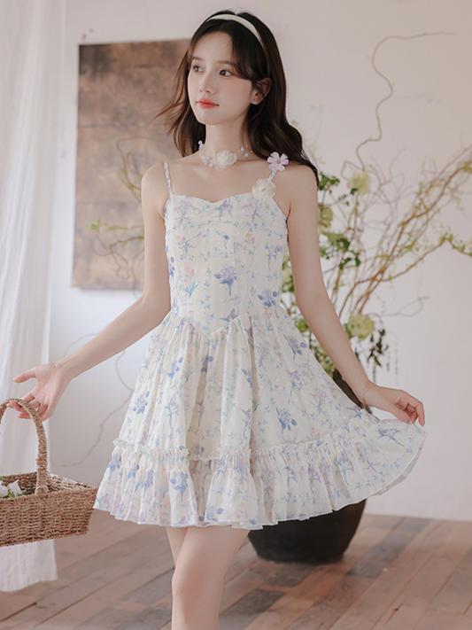Vestido mini floral tierno Titty