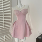 Mini vestido de fiesta elegante rosa Perla