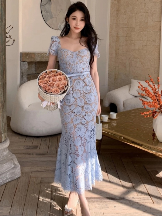 Vestido largo elegante estilo sirena Aila