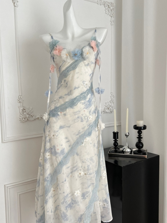 Vestido largo floral romántico Iris