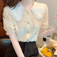 Blusa elegante tierna de encaje Jamie