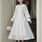 Vestido largo blanco J-style tierno Wendy