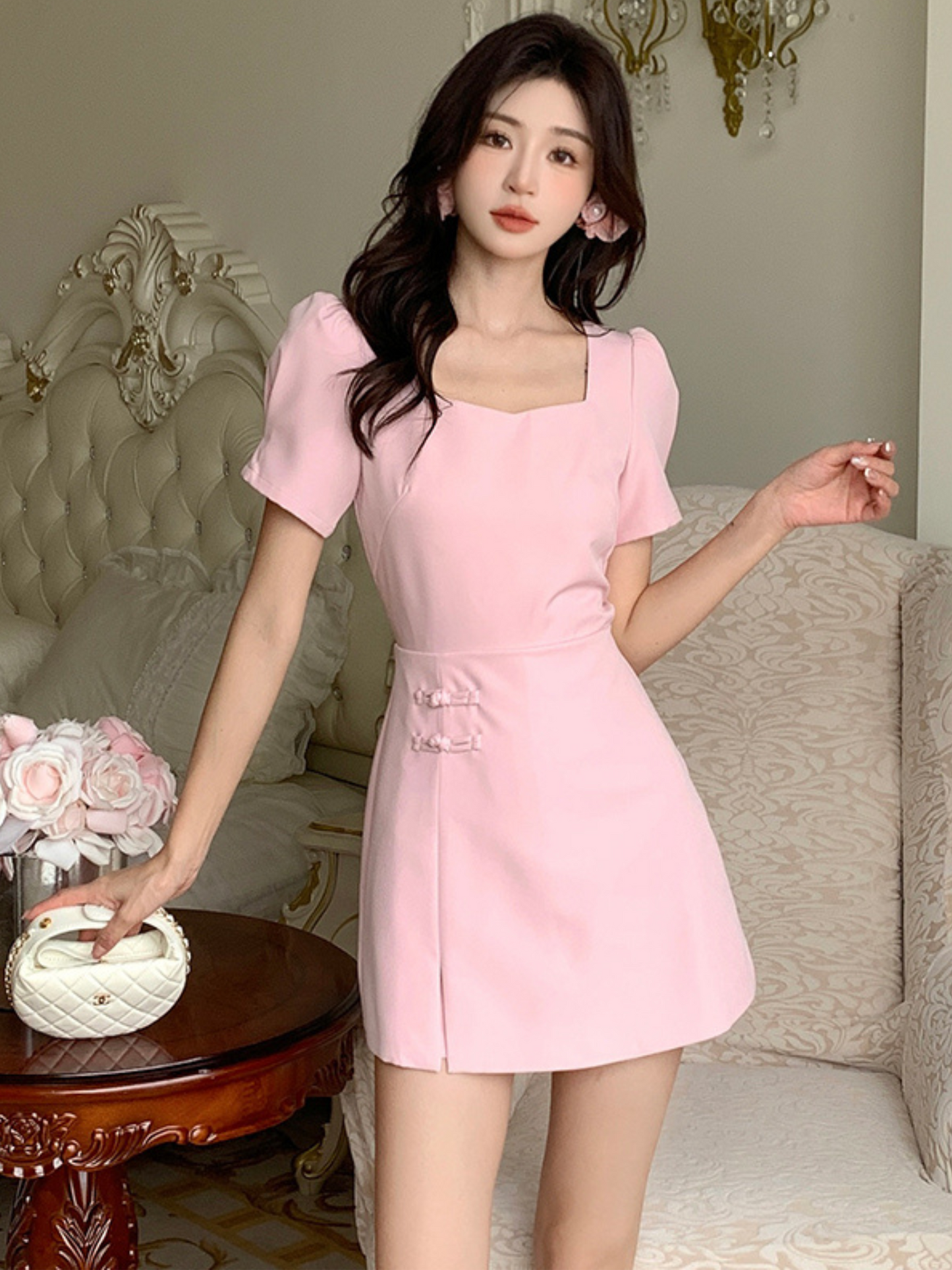 Jumpsuit short elegante rosa Valery