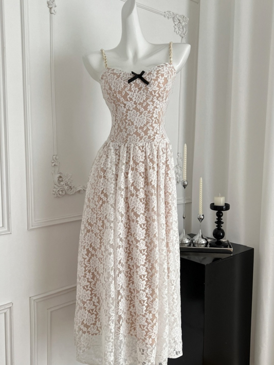 Vestido largo elegante con encaje Hanna