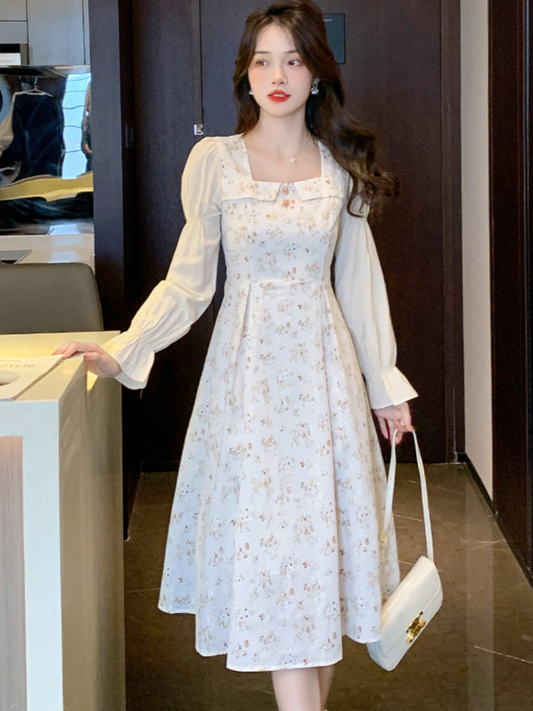 Vestido largo floral casual Daphne