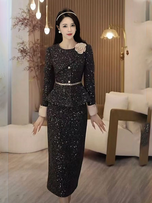 Set dos piezas blazer y falda elegante lujoso Collins