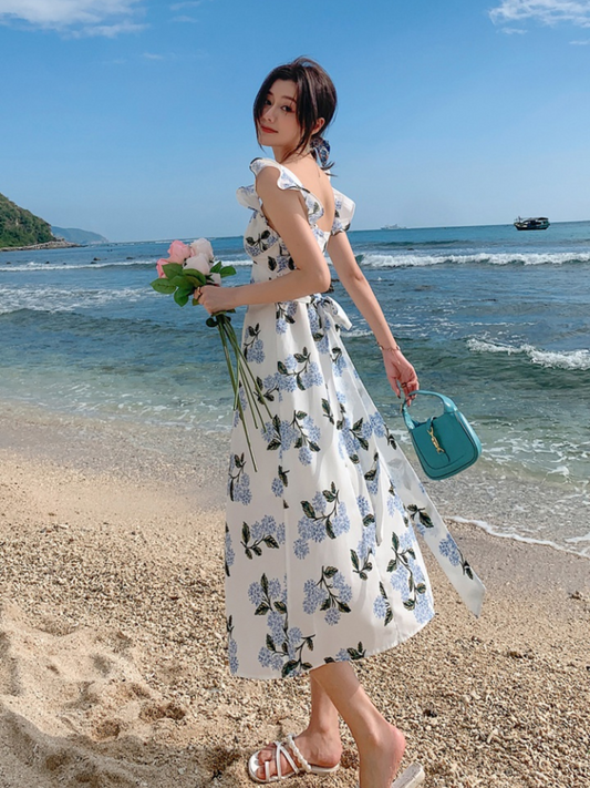 Vestido maxi floral para verano Flora (Mayoreo)