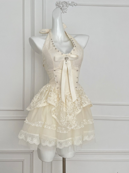 Mini vestido de encaje romántico Loretto