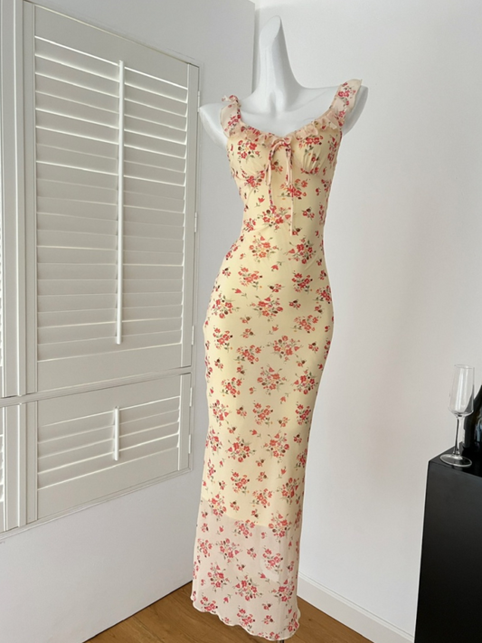 Vestido largo floral tierno Mayra