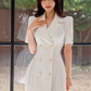 Vestido estilo traje formal blanco Ashlyn