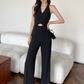 Jumpsuit minimalista negro elegante Elsa