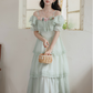Vestido largo romántico cottage Fey