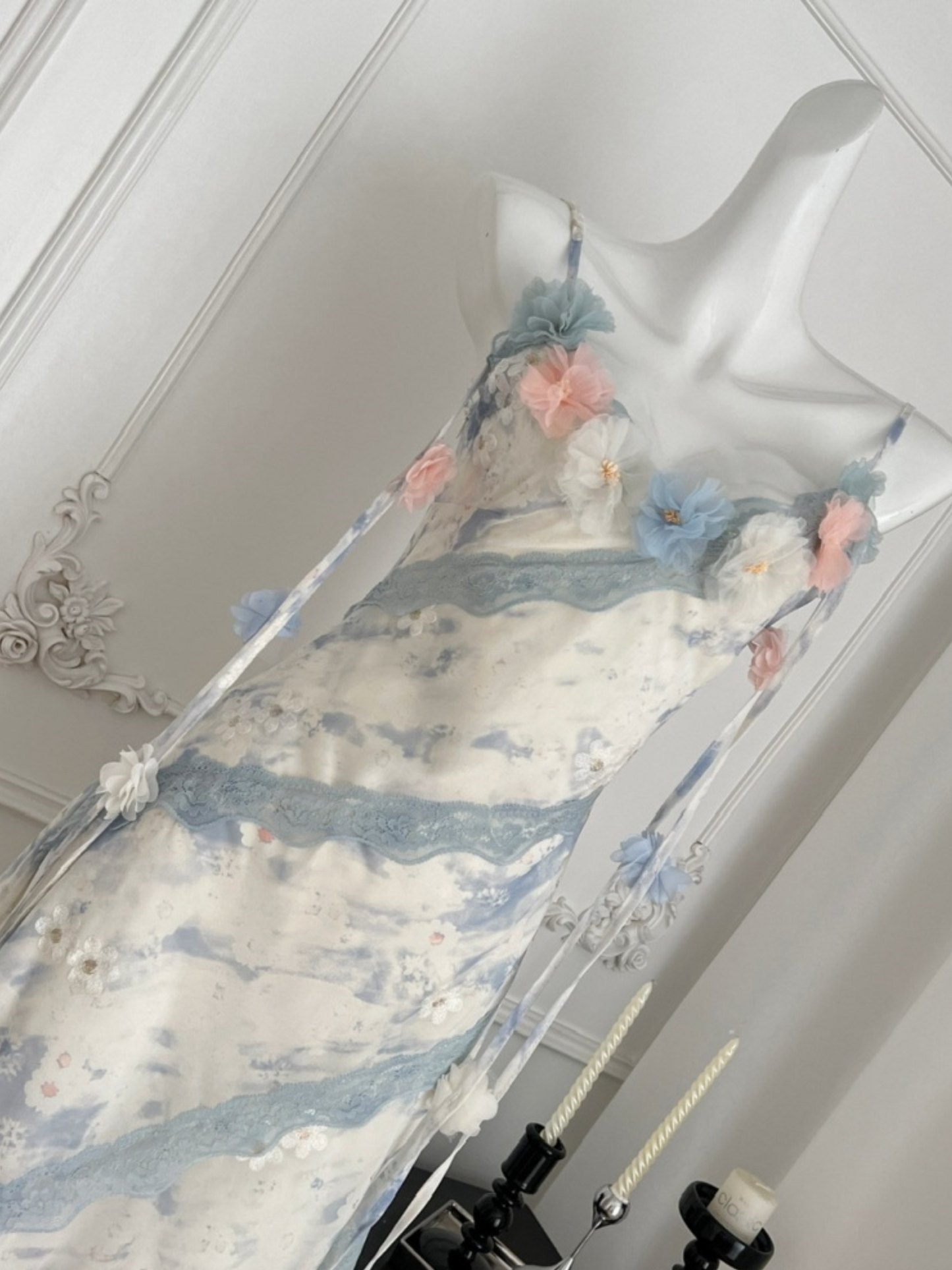 Vestido largo floral romántico Iris