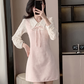 Vestido corto elegante con mangas largas rosa Yeri