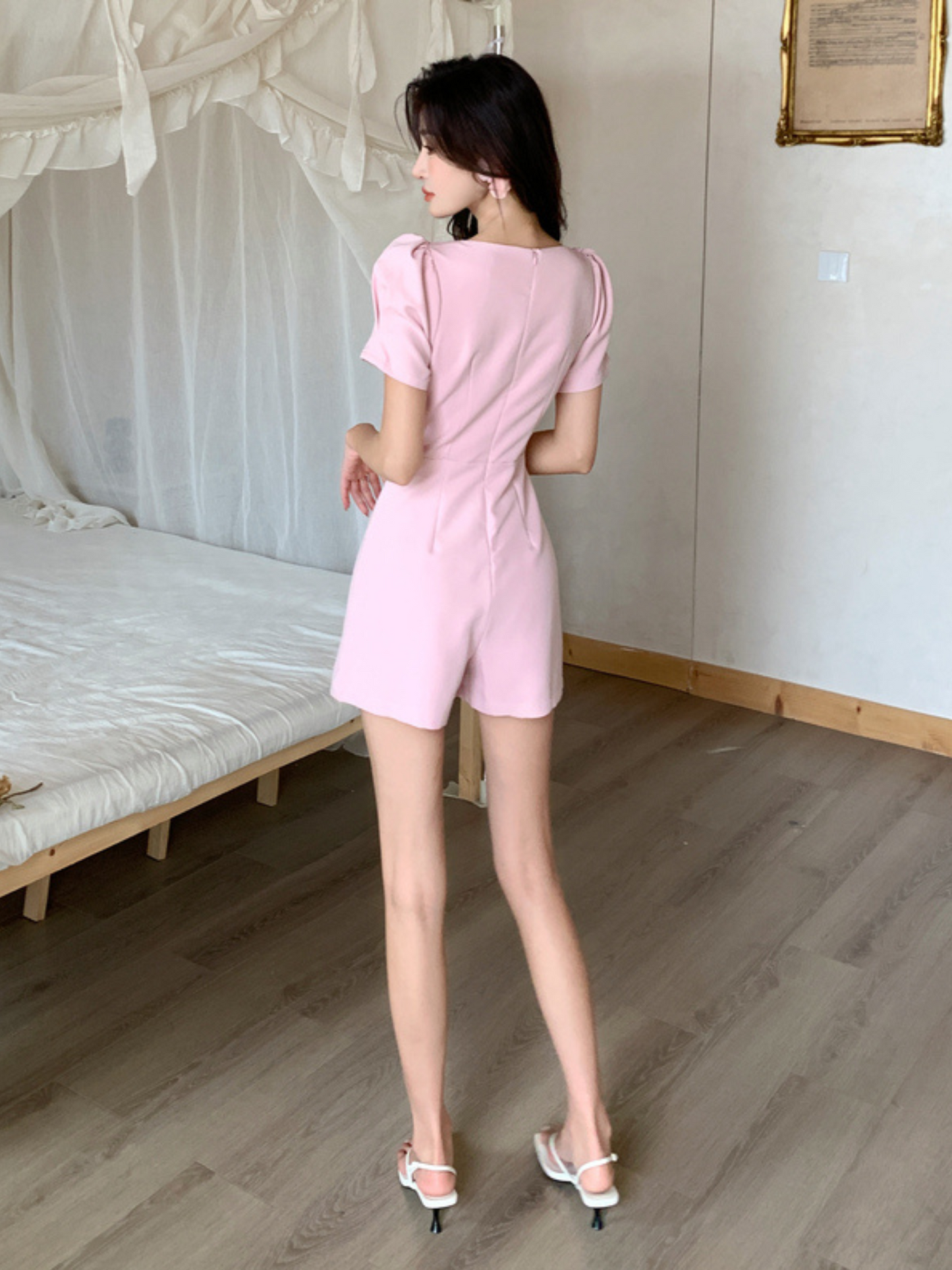 Jumpsuit short elegante rosa Valery