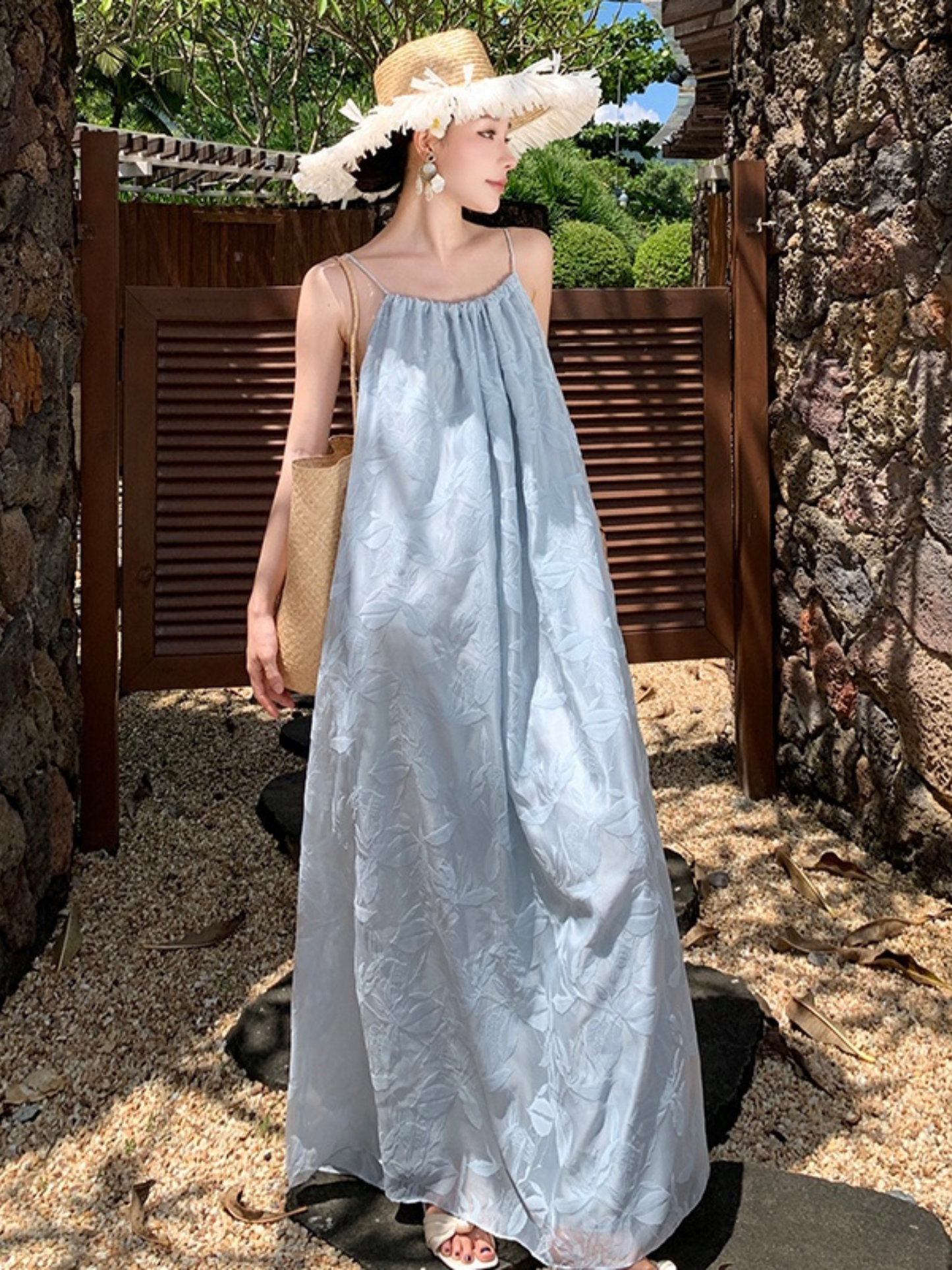 Vestido Maxi con tirantes para playa Vero