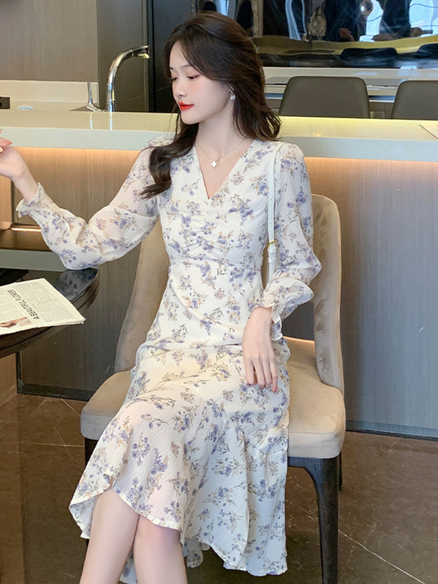 Vestido largo floral casual Julieta