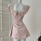 Mini vestido rosa tierno coquette Mina