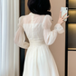 Mini vestido blanco mangas largas Allie