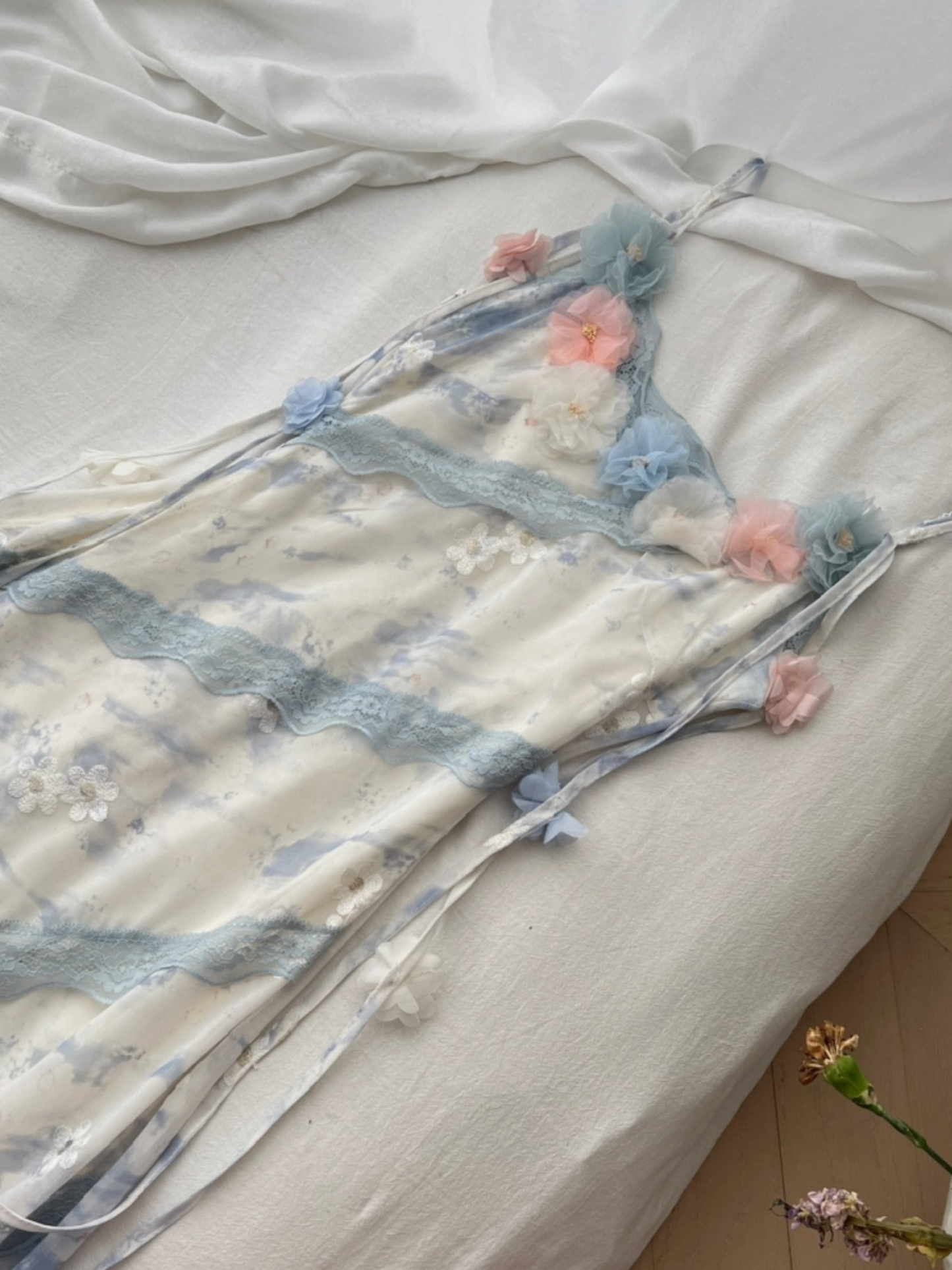 Vestido largo floral romántico Iris