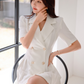 Vestido estilo traje formal blanco Ashlyn