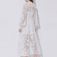 Vestido maxi elegante blanco Silvia