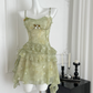 Set mini vestido y cardigan floral romántico Daya