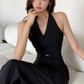 Jumpsuit minimalista negro elegante Elsa