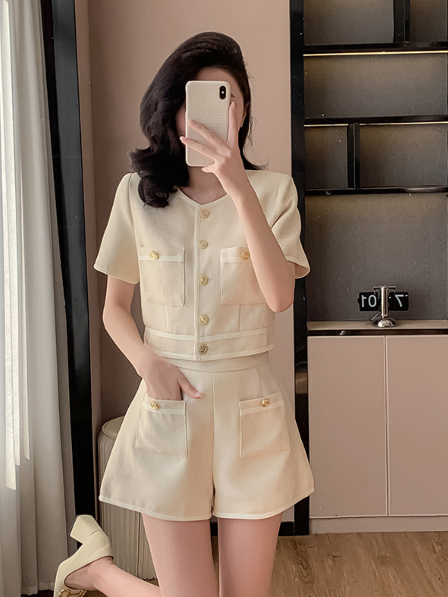 Set dos piezas top y short elegante Irma