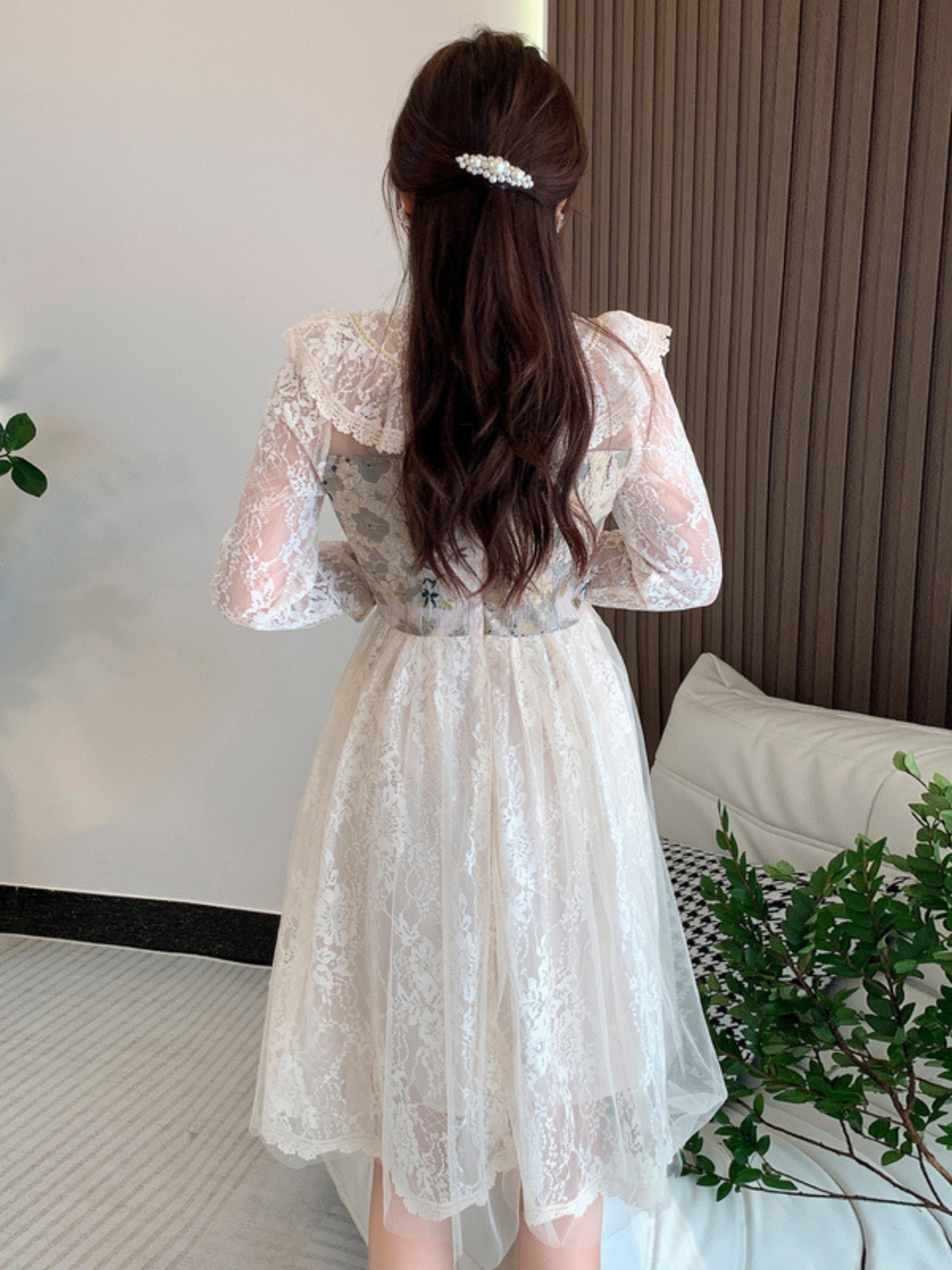 Vestido retro vintage con encaje Misty