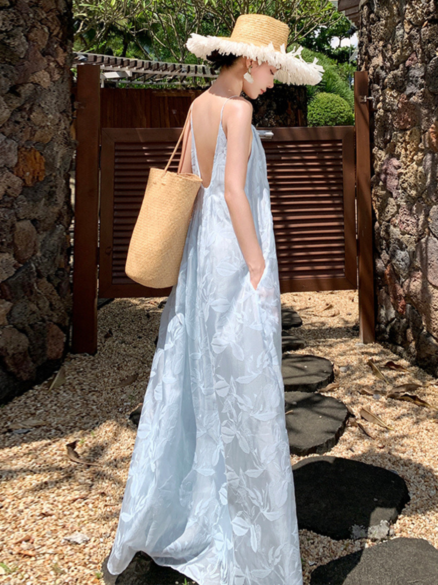 Vestido Maxi con tirantes para playa Vero